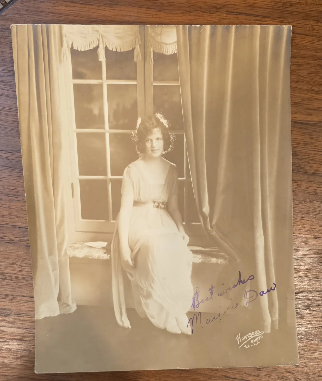 Marjorie Daw — MARJORIE DAW Silent Film Signed Portrait Photo By Hartsook SF-LA 7.3x9.3, изображение 2