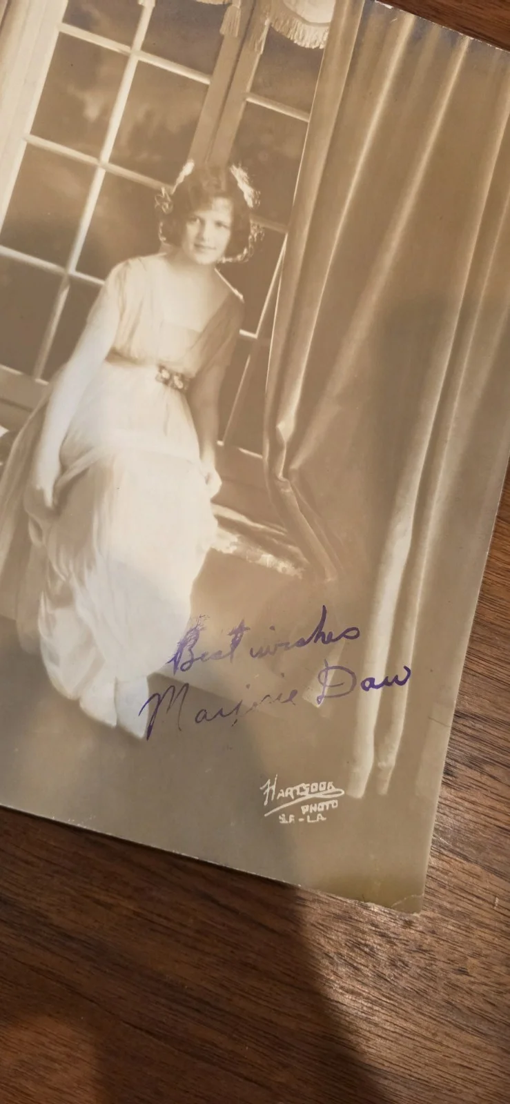 Marjorie Daw — MARJORIE DAW Silent Film Signed Portrait Photo By Hartsook SF-LA 7.3x9.3, изображение 4