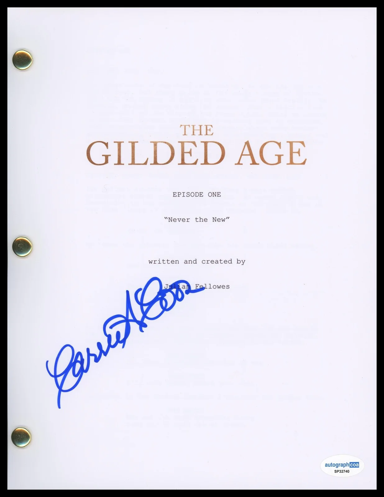 Carrie Coon — Carrie Coon "The Gilded Age" AUTOGRAPH Signed 'Bertha' Pilot Episode Script ACOA