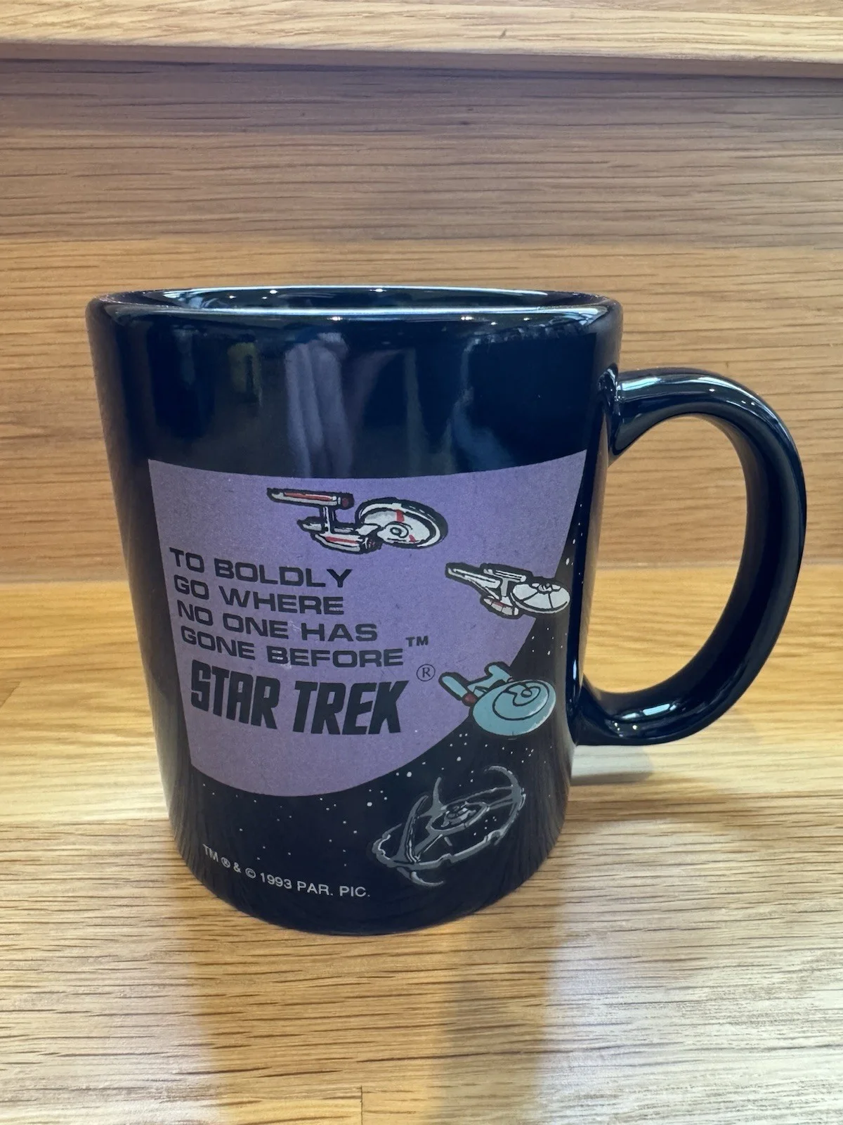 Rare 90’s Genuine Star Trek Paramount Pictures Mug 1993 Vintage Retro Film, изображение 3