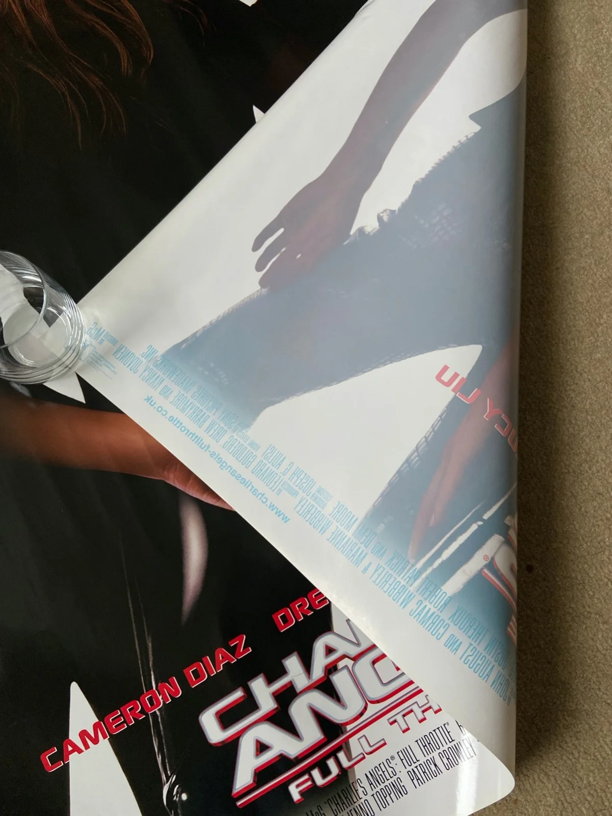 Charlie's Angels Full Throttle Authentic Original Quad Movie Poster Rolled 30x40, image 3