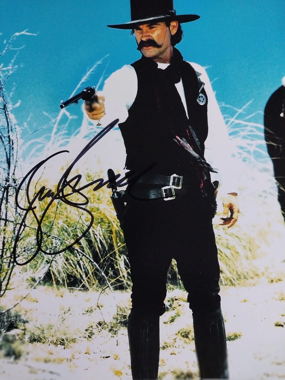 KURT RUSSELL — Kurt Russell Tombstone 8x10 Photo Original Matte Finish LOA Guaranteed For Life