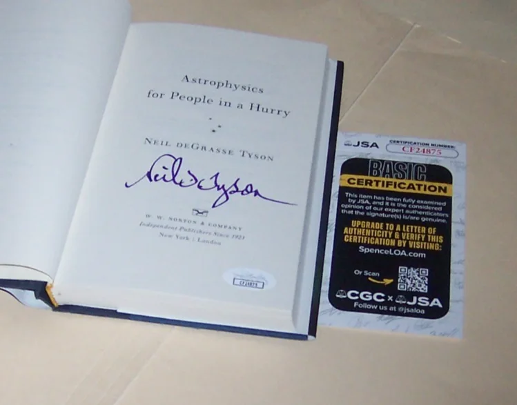 JSA NEIL DEGRASSE TYSON SIGNED ASTROPHYSICS FOR PEOPLE IN HURRY FIRST EDITION, image 4