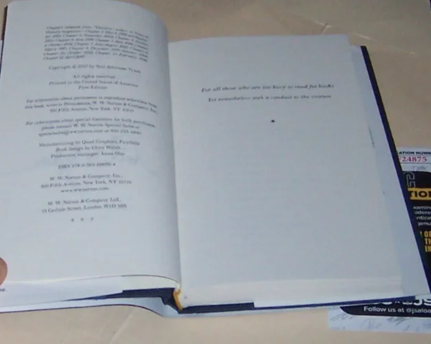 JSA NEIL DEGRASSE TYSON SIGNED ASTROPHYSICS FOR PEOPLE IN HURRY FIRST EDITION, image 5