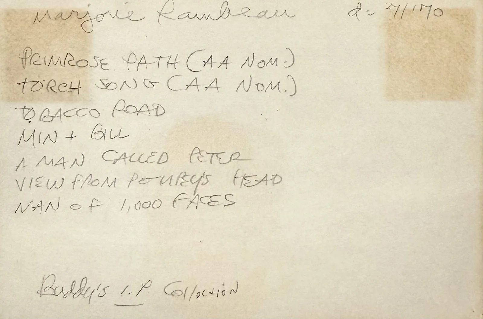 Marjorie Rambeau — MARJORIE RAMBEAU Signed Autographed 4"x 6" INDEX CARD Primrose Path Tobacco Road, изображение 4