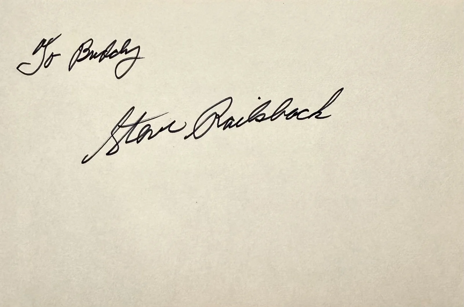 Steve Railsback — STEVE RAILSBACK Signed Autographed 4"x 6" INDEX CARD The Stunt Man BLUE MONKEY, image 3