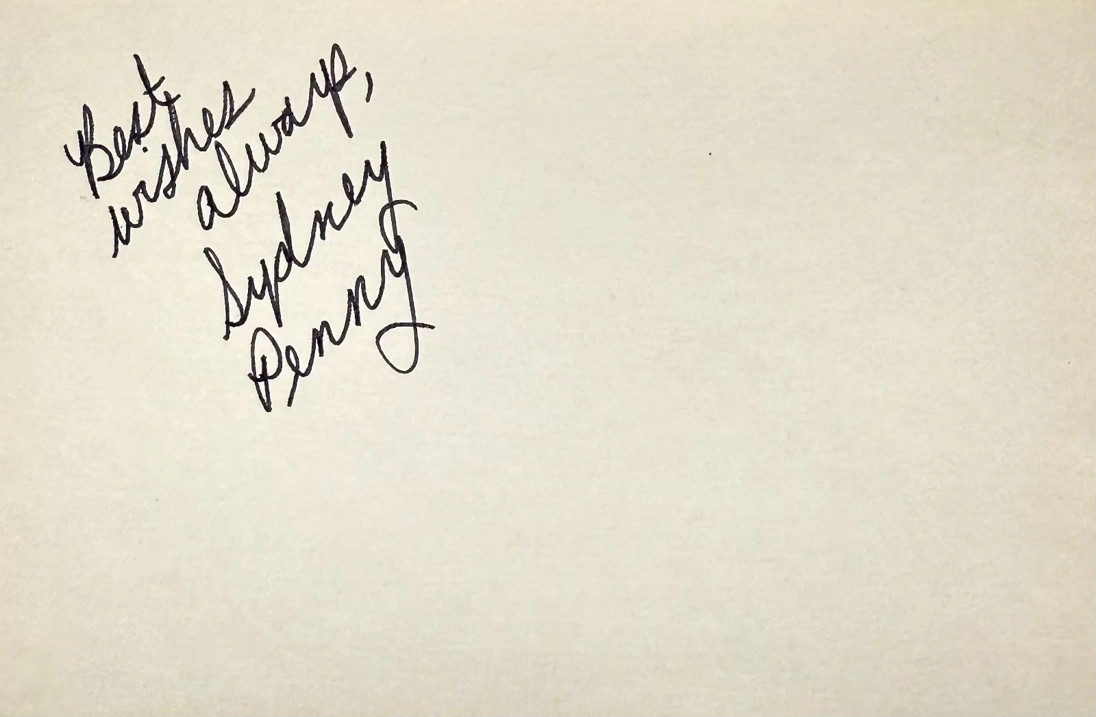 Sydney Penny — SYDNEY PENNY Signed Autograph 4x6 INDEX CARD All My Children PALE RIDER AGE 12, изображение 3