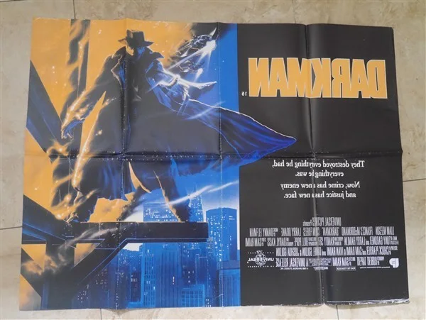 Darkman 1990 UK Quad Poster. Liam Neeson, Frances McDormand, изображение 2