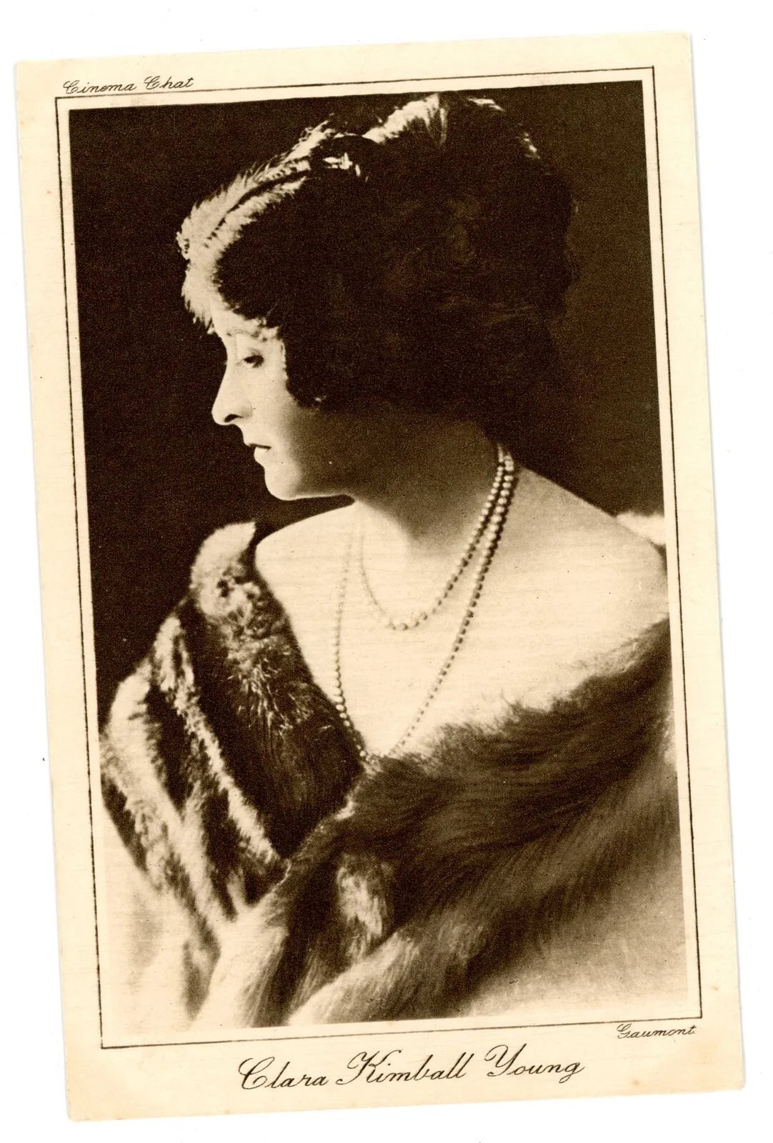 Vintage Clara Kimball Young printed actress card Gaumont film history cinema #84, изображение 2