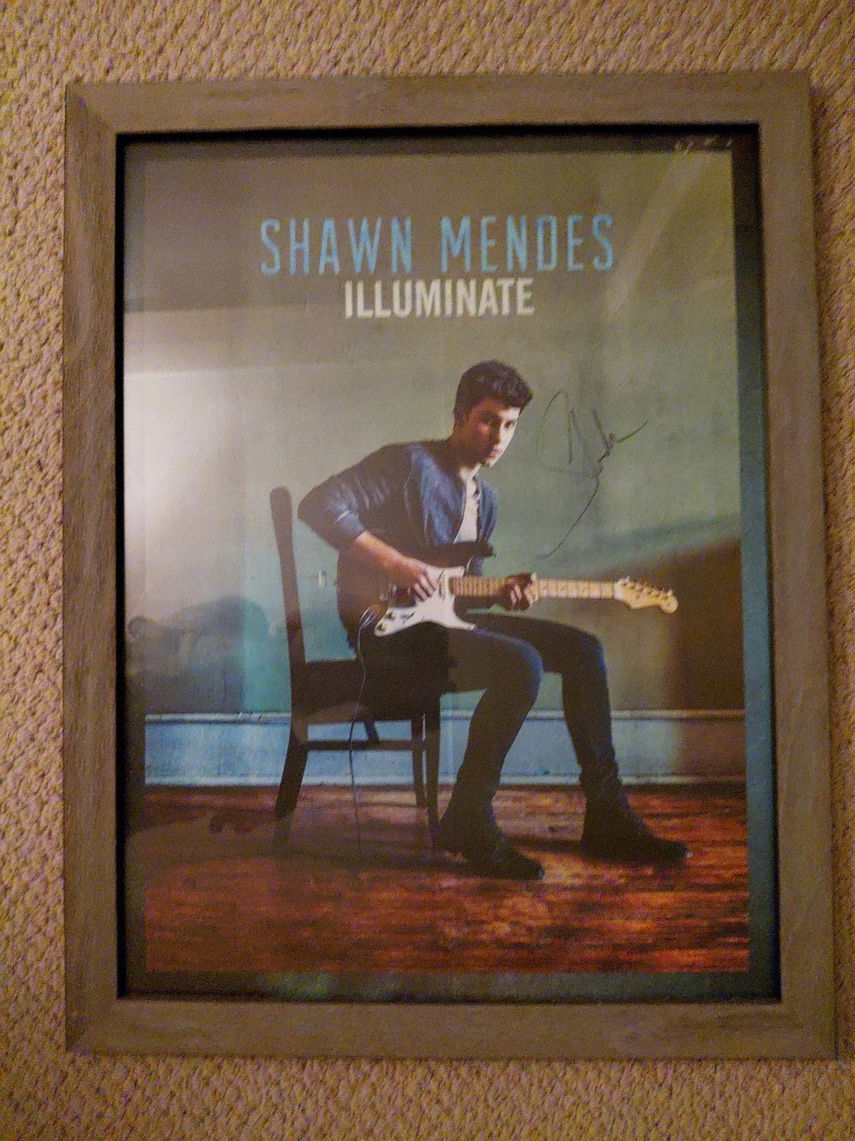 SHAWN MENDES SIGNED 18X24 FRAMED CONCERT TOUR POSTER ILLUMINATE TOUR, изображение 2