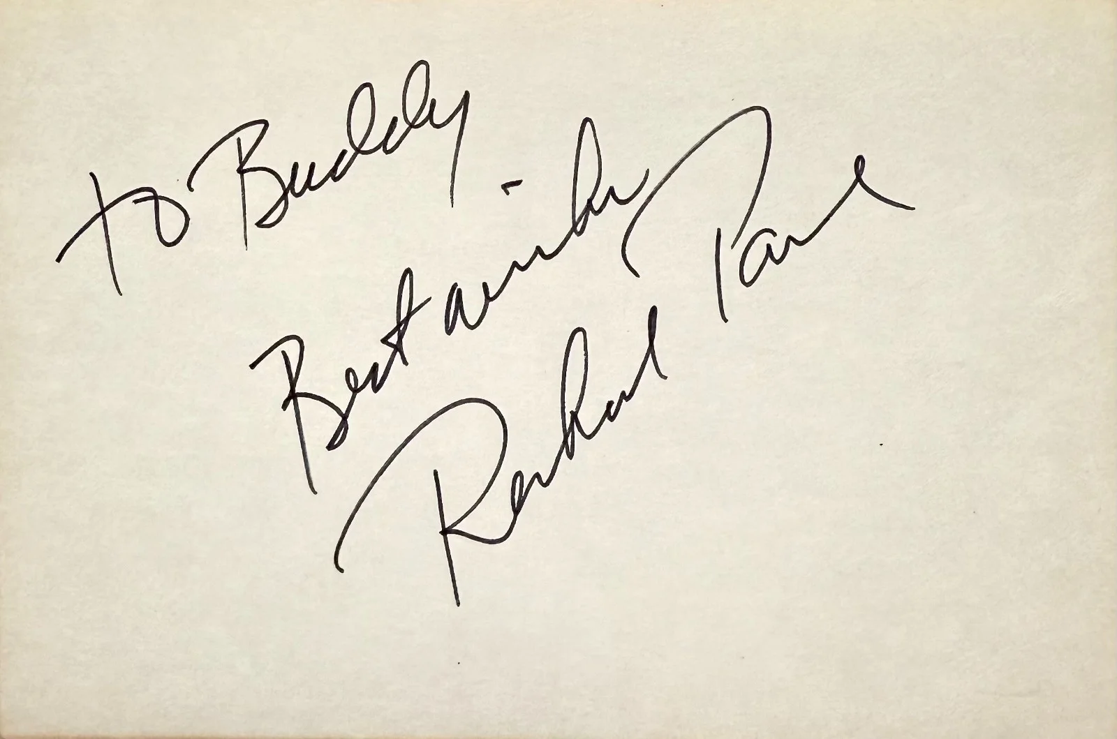 Richard Paul — RICHARD PAUL Signed Autograph 4x6 INDEX CARD Carter Country Full House Beanstalk