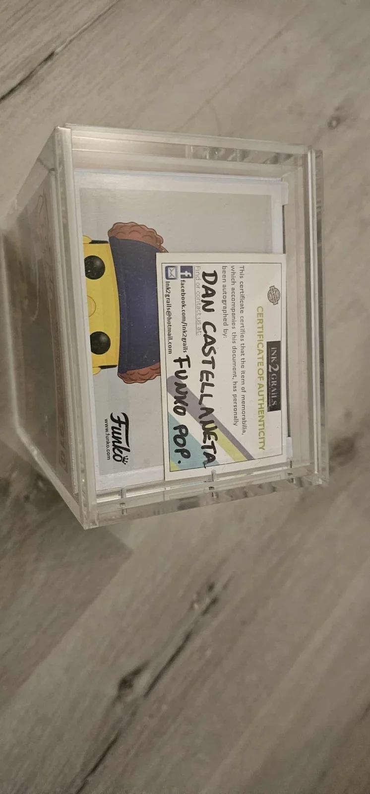 Homer Simpsons Funko Signed Dan Castellaneta COA Hot Topic Mr Plow Rare Hard, image 2