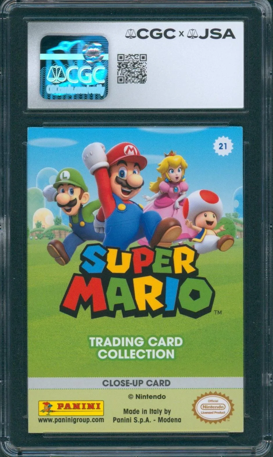 Samantha Kelly — Samantha Kelly Signed Panini Card Peach Super Mario Autograph CGC x JSA SLAB, изображение 2