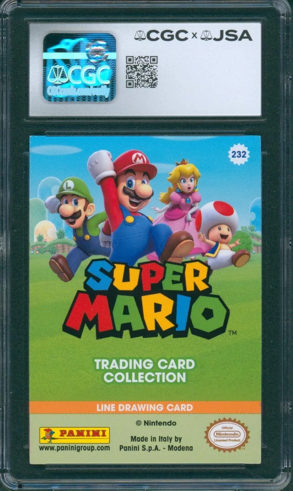 Charles Martinet — Charles Martinet Signed Panini Card Super Mario Mint 9 Autograph CGC x JSA SLAB, image 2