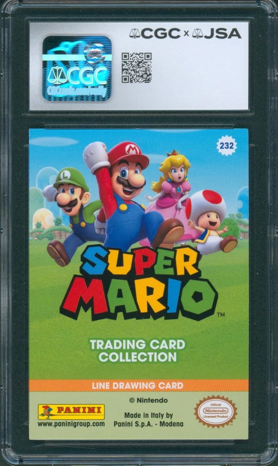 Charles Martinet — Charles Martinet Signed Panini Card Super Mario Mint+ 9.5 CGC x JSA SLAB, image 2