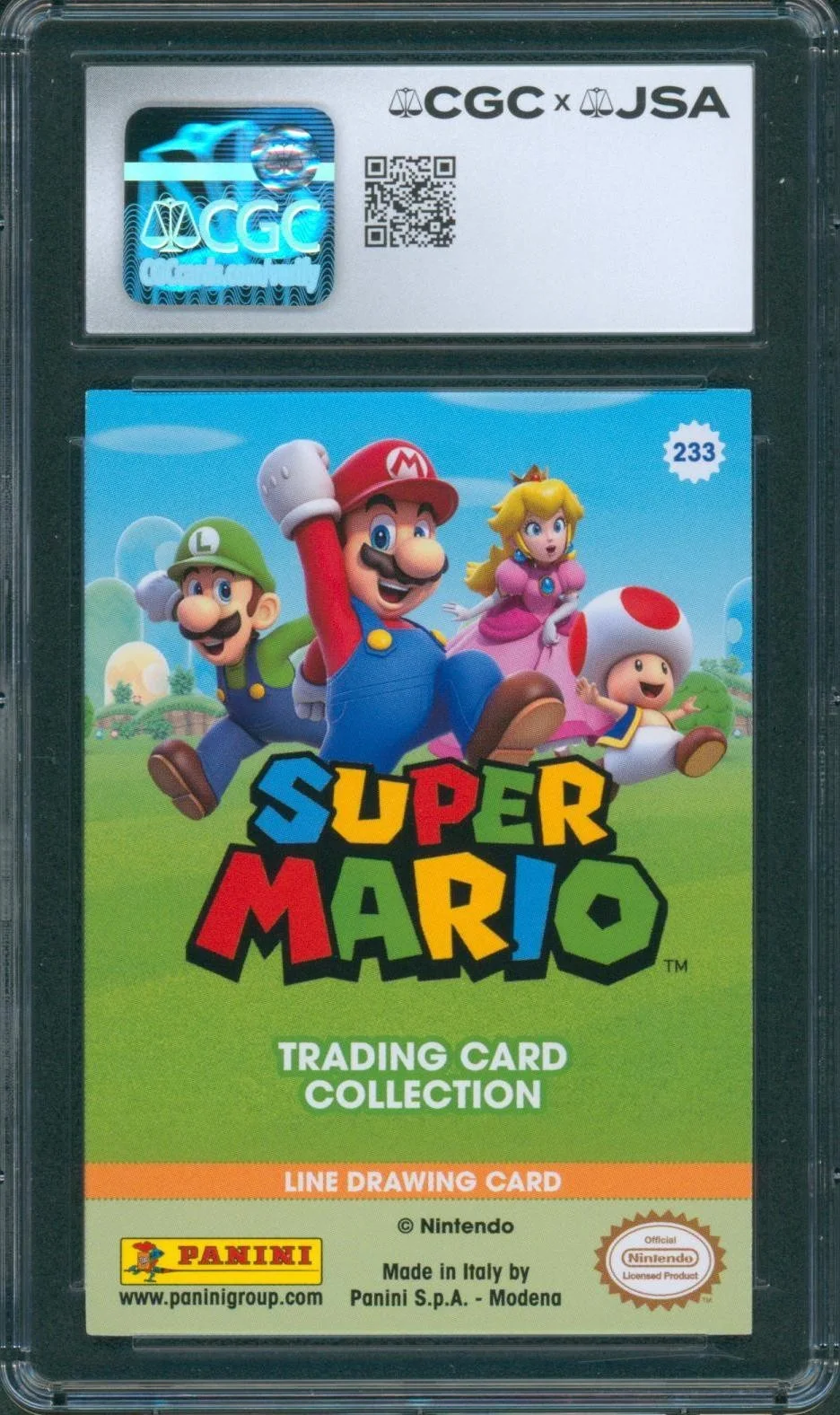 Charles Martinet — Charles Martinet Signed Panini Card Super Mario Gem Mint 10 CGC x JSA SLAB, image 2