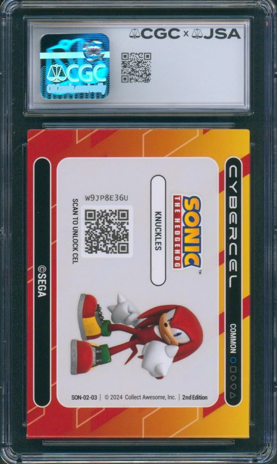 Dave B. Mitchell — Dave B. Mitchell Signed Card Knuckles Sonic Cybercel Gem Mint 10 CGC x JSA SLAB, image 2