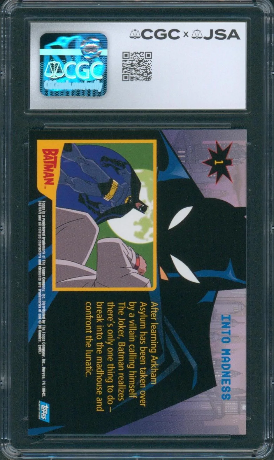 Rino Romano — Rino Romano Signed Card Batman Animated Season One Mint 9 CGC x JSA SLAB, image 2