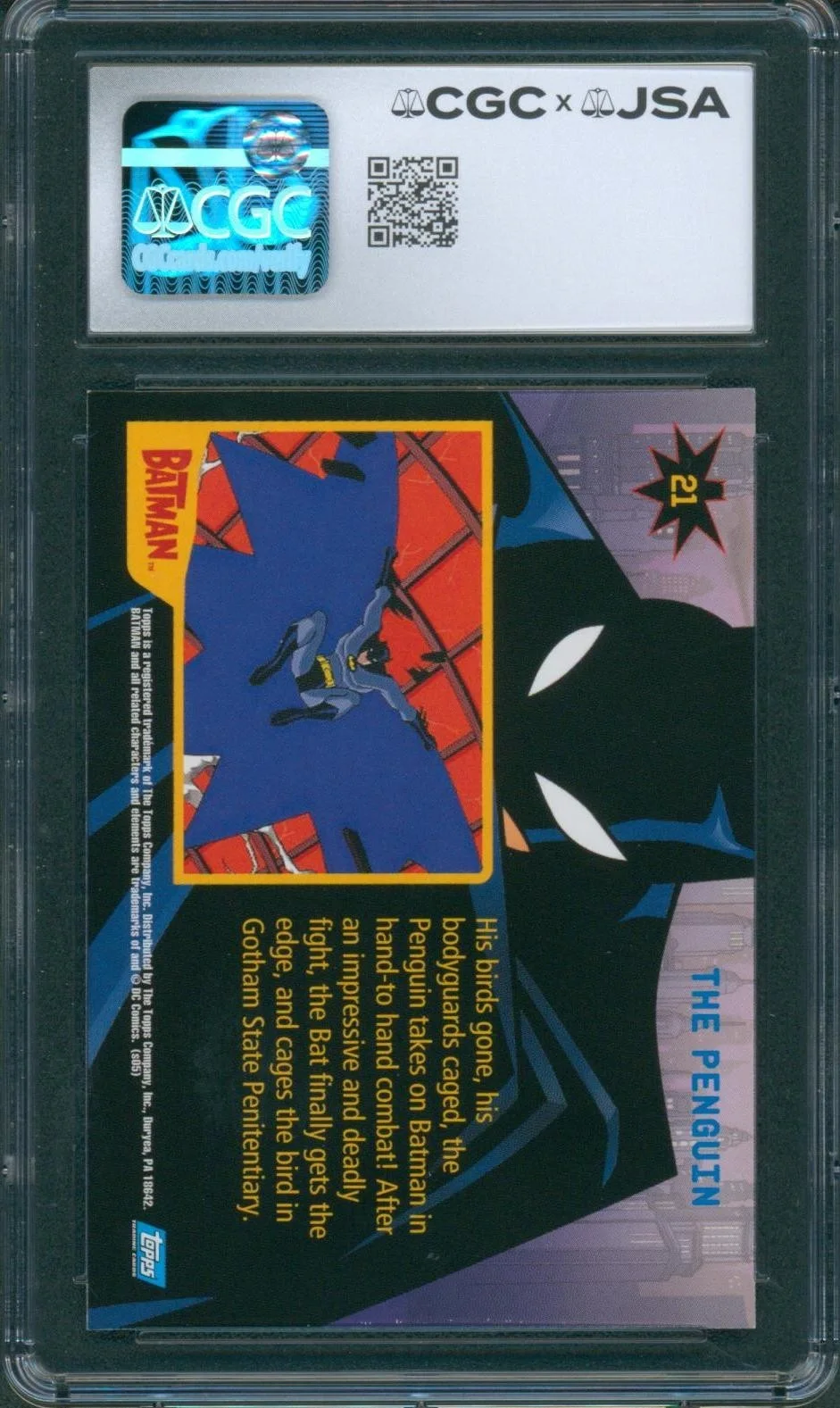 Rino Romano — Rino Romano Signed Card Batman Animated Season One Mint 9 CGC x JSA SLAB, image 2