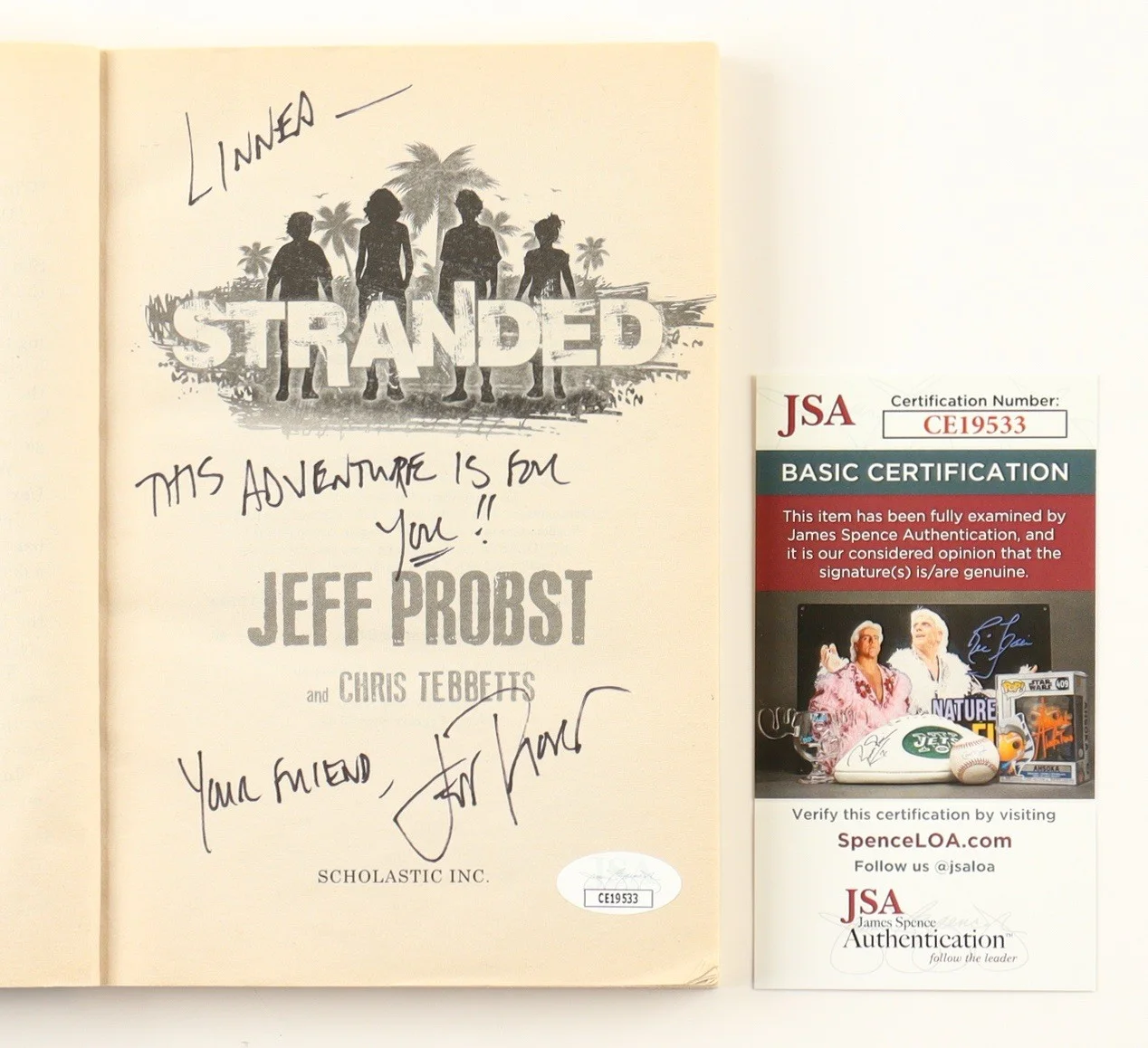 Jeff Probst — Jeff Probst Autographed Stranded Book PAIR JSA COA 4 Inscriptions Survivor Host!, изображение 2