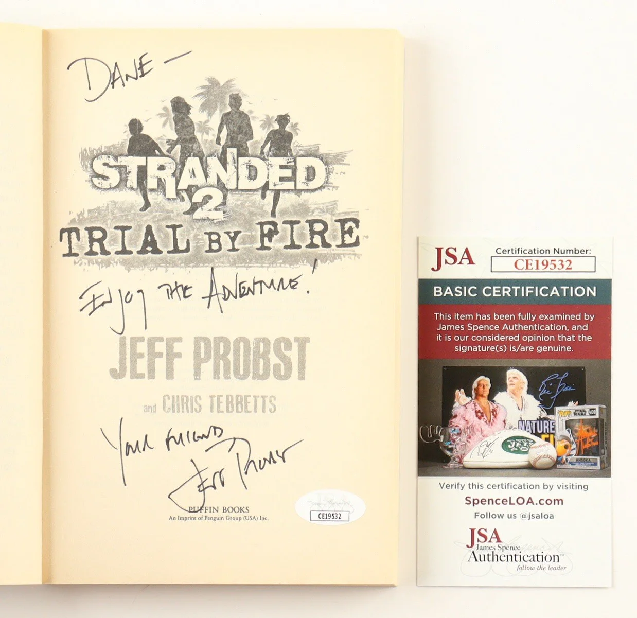 Jeff Probst — Jeff Probst Autographed Stranded Book PAIR JSA COA 4 Inscriptions Survivor Host!, изображение 5