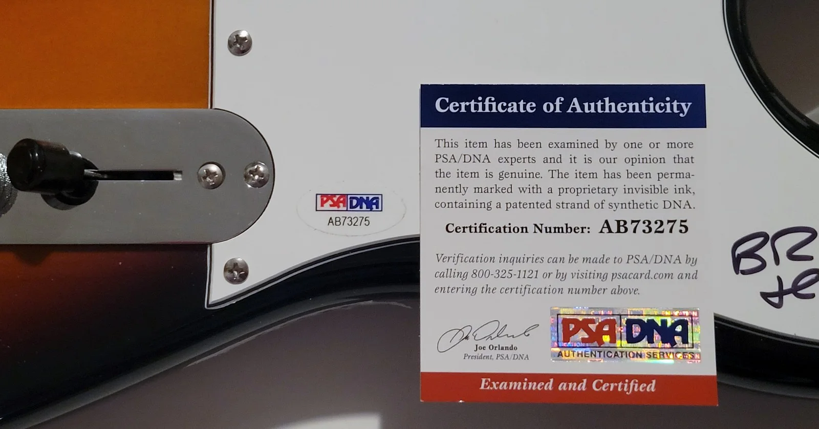 BRUCE HORNSBY Signed Custom Designed Electric Guitar and the Range PSA/DNA, image 4