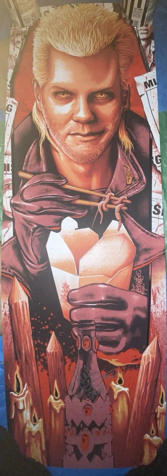 The Lost Boys David Kiefer Sutherland Autograph Foil Poster, image 2