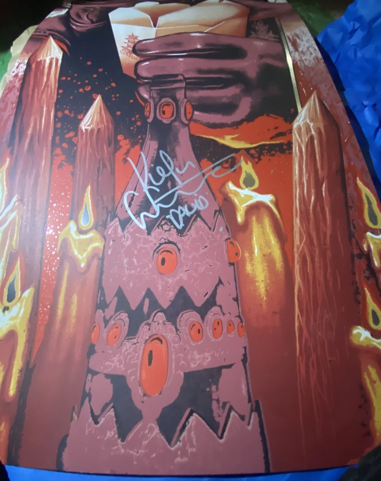 The Lost Boys David Kiefer Sutherland Autograph Foil Poster, image 3