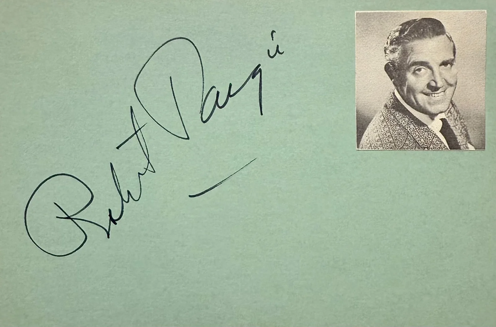 Robert Paige — ROBERT PAIGE Signed Autographed 4x6 INDEX CARD Blonde Ice Son of Dracula TANGIER, изображение 3
