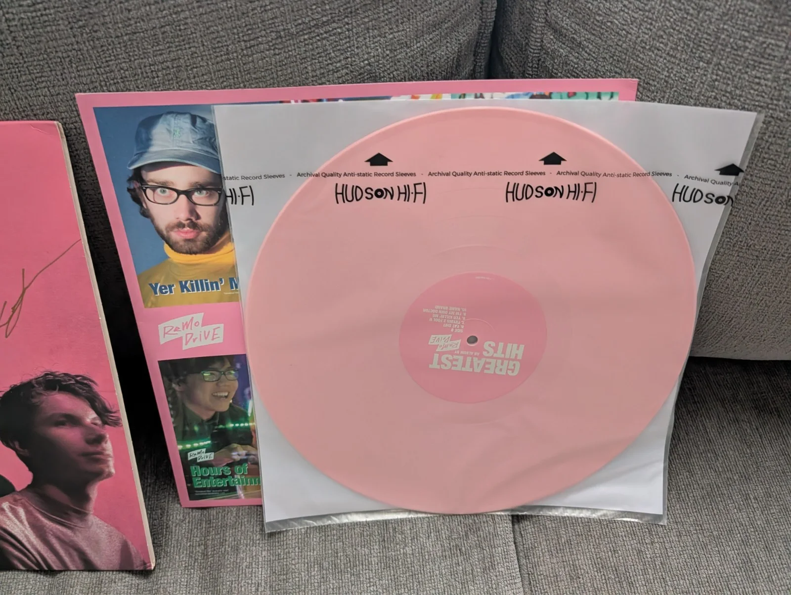 Remo Drive - Greatest Hits Pink Vinyl LP - SIGNED/AUTOGRAPHED FULL CURRENT BAND, image 3