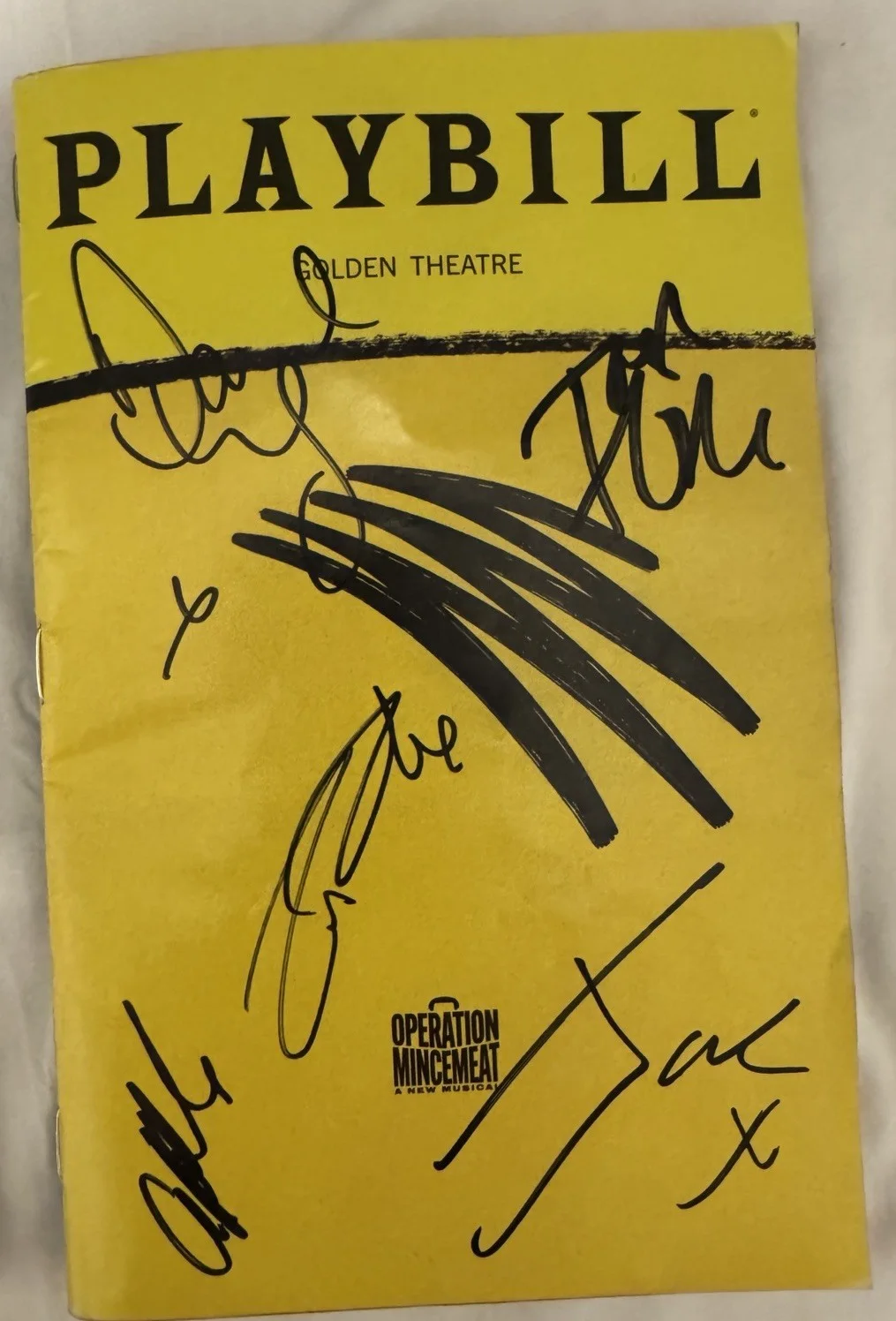 David Cumming, Natasha Hodgson, Jak Malone, Cast, Understudies — OPERATION MINCEMEAT Broadway Signed Playbill Original Cast Malone Cumming +++, image 2