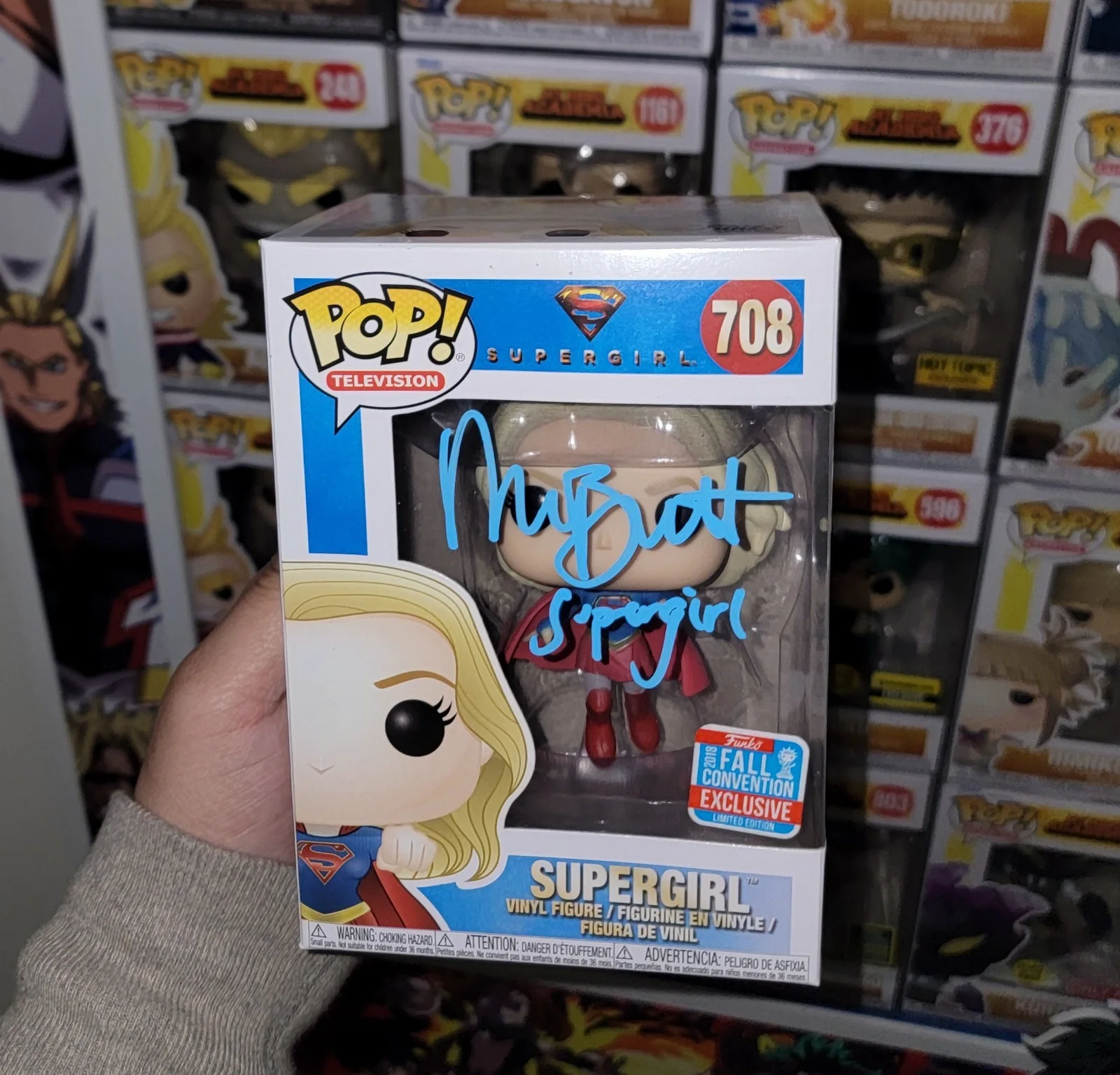 Melissa Benoist — Supergirl DC #708 Funko Pop Signed by Melissa Benoist JSA COA *Character Name*