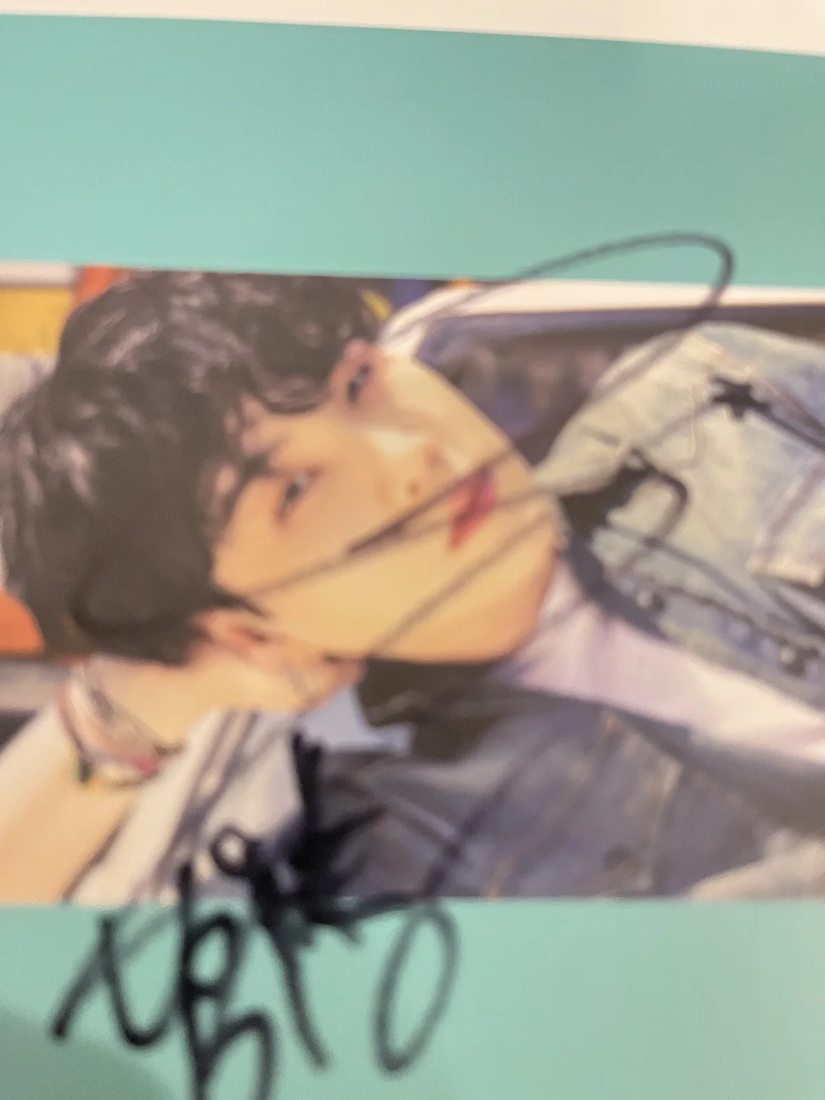 BTS SUGA Fan Sign Event BTS RARE Autographed K-Pop Hand Signed 4 x 4” CARD, изображение 2