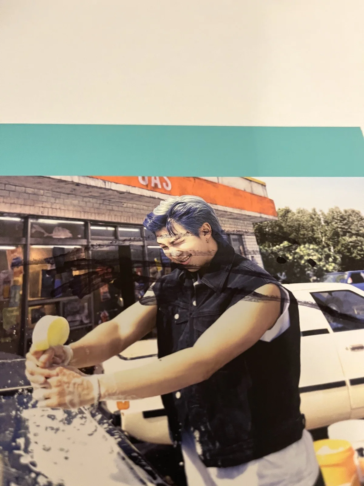 BTS RAP MONSTER Fan Sign Event 🧨 BTS: K-Pop Rare Autographed Hand Signed CARD, image 2