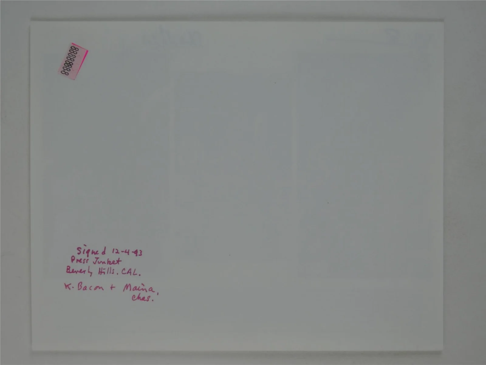 Kevin Bacon — Kevin Bacon Charles Gitonga Maina Signed B&W 8x10 Promo Photo The Air Up There, image 4