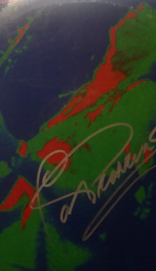 PAT TRAVERS BAND Signed Vinyl Radio Active Autograph Record sleeve, изображение 3