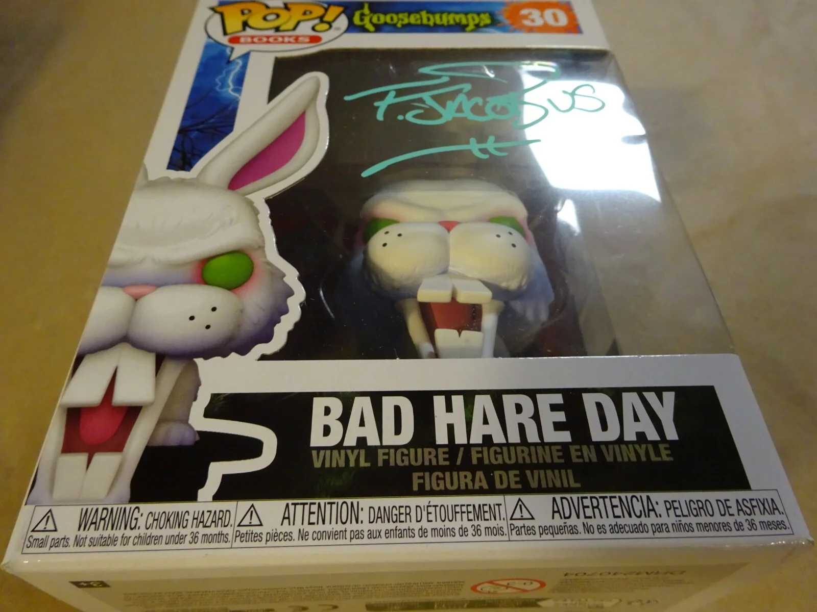 Tim Jacobus — Signed Tim Jacobus Bad Hare Day Autographed Goosebumps Funko Pop Official Pix, изображение 3