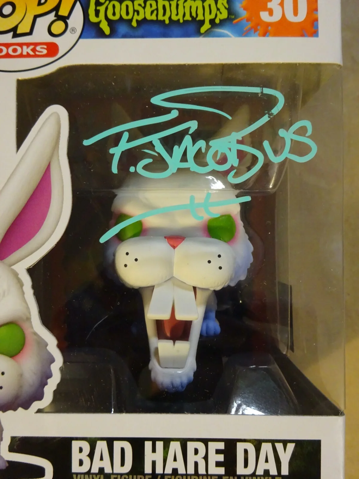 Tim Jacobus — Signed Tim Jacobus Bad Hare Day Autographed Goosebumps Funko Pop Official Pix, изображение 4
