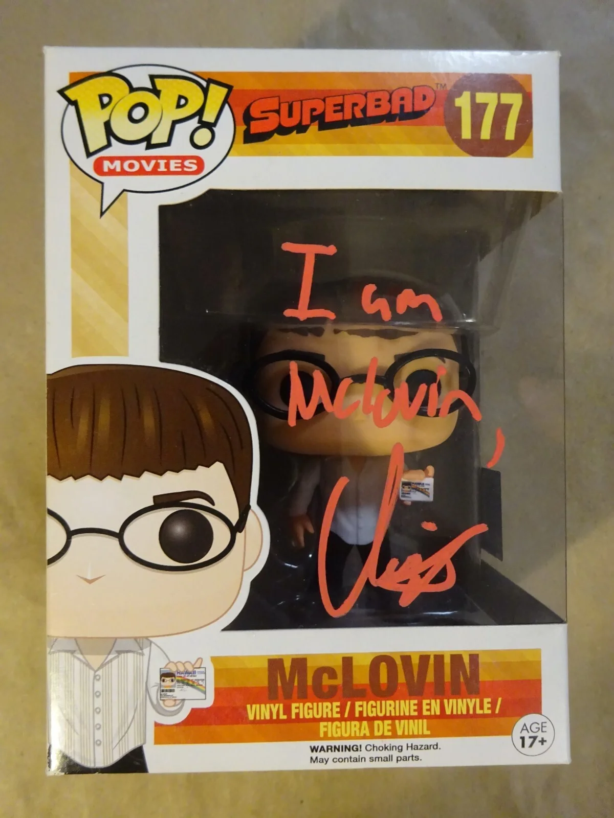 Christopher Mintz-Plasse — Signed McLovin Superbad Christopher Mintz-Plasse Auto Funko Pop Official Pix COA, image 2