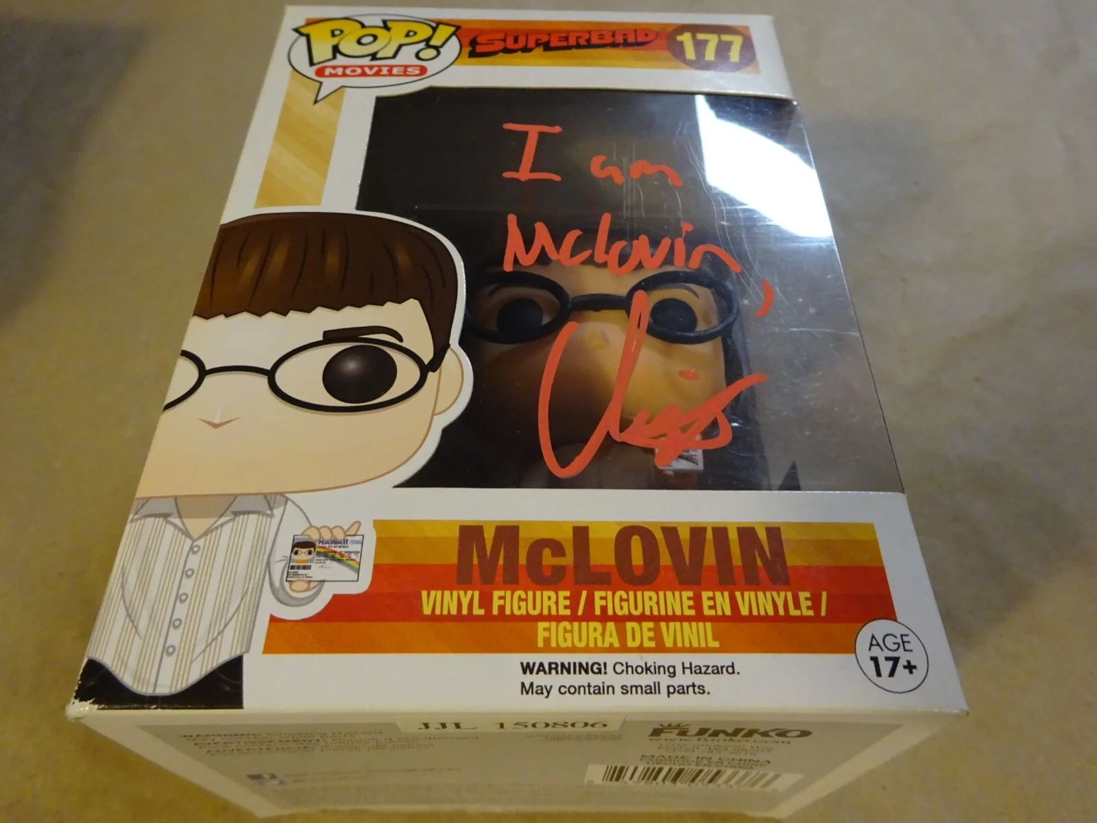 Christopher Mintz-Plasse — Signed McLovin Superbad Christopher Mintz-Plasse Auto Funko Pop Official Pix COA, image 3