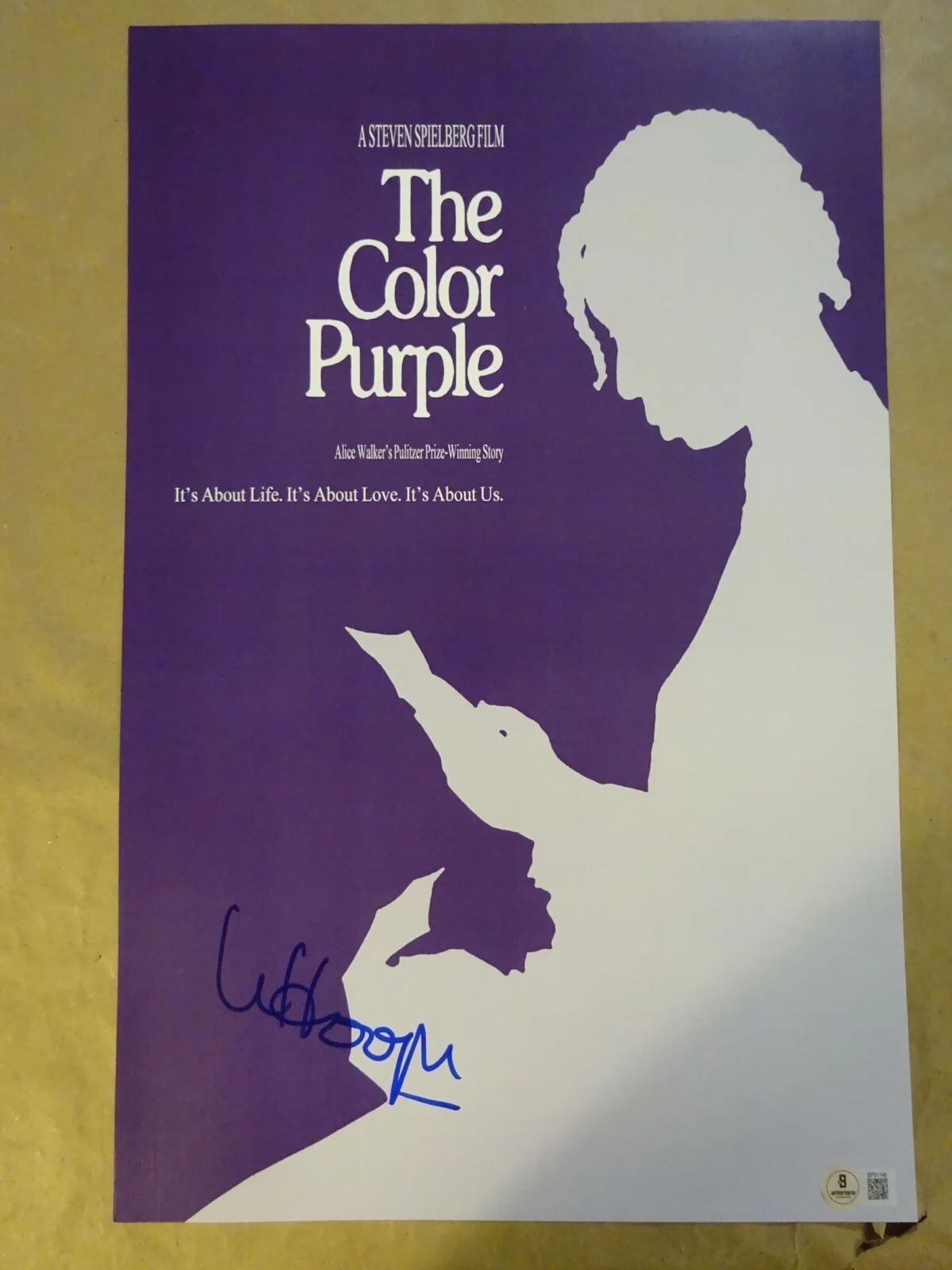 Whoopi Goldberg — Signed Whoopi Goldberg Autographed 11x17 The Color Purple Photo Beckett BAS COA