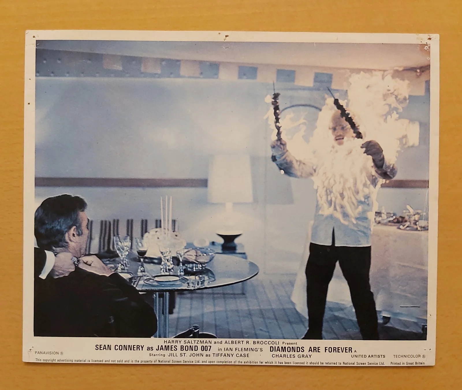 DIAMONDS ARE FOREVER 1971 JAMES BOND FOH ORIGINAL LOBBY CARD SET OF 8 10 X 8, изображение 4