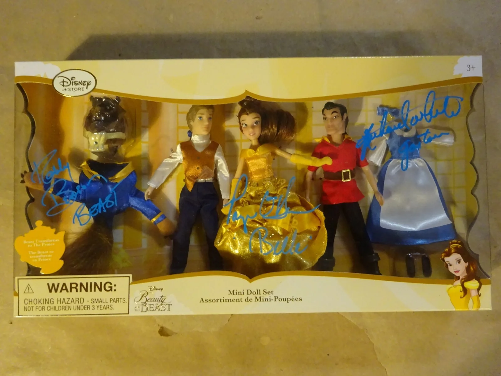 Paige O'Hara, Robby Benson, Richard White — Signed Paige O'Hara Robby Benson Richard White Beauty And The Beast Figures BAS, изображение 2