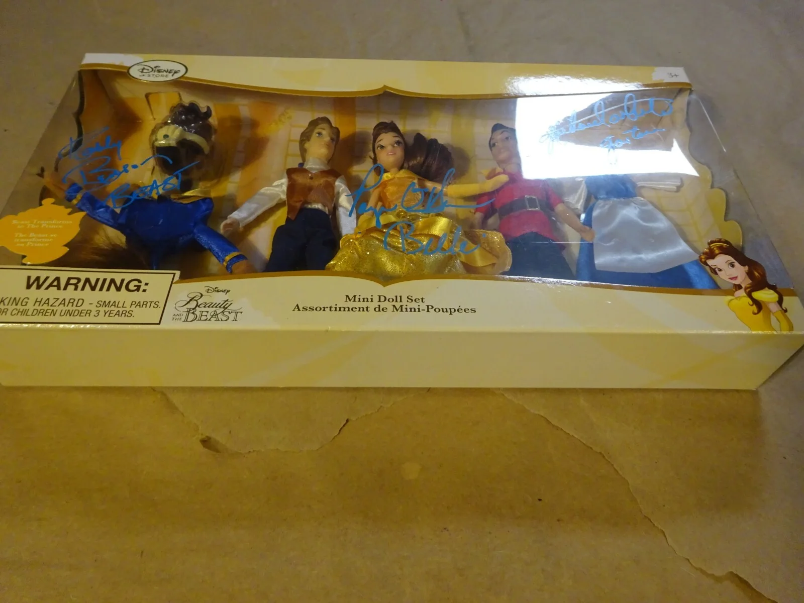 Paige O'Hara, Robby Benson, Richard White — Signed Paige O'Hara Robby Benson Richard White Beauty And The Beast Figures BAS, изображение 3
