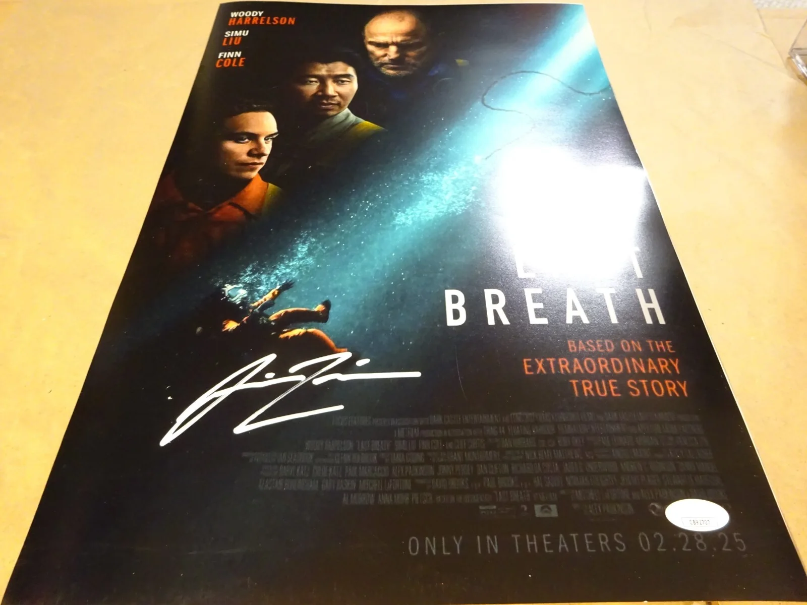 Simu Liu — Signed Simu Liu Autographed Last Breath 12"x18" Photo JSA COA, image 3