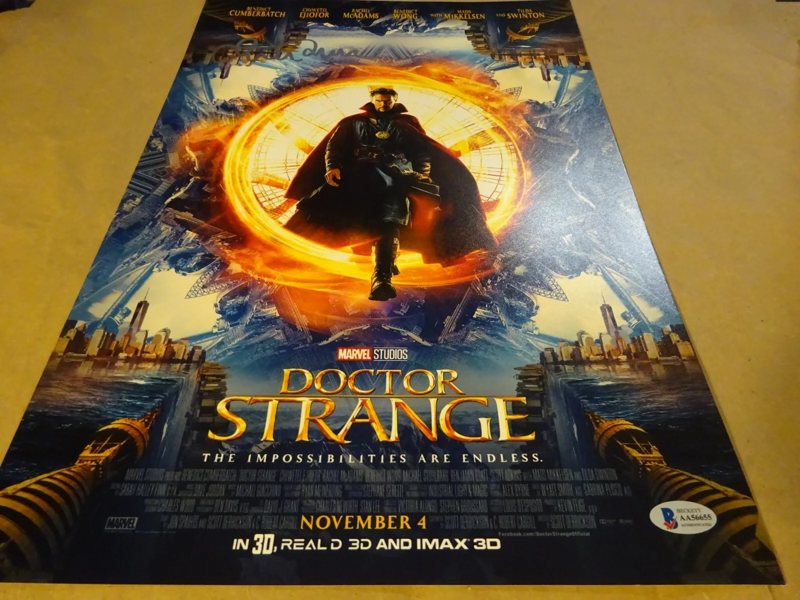 Tilda Swinton — Signed Tilda Swinton Autographed Doctor Strange 12"x18" Photo Beckett BAS COA, изображение 3