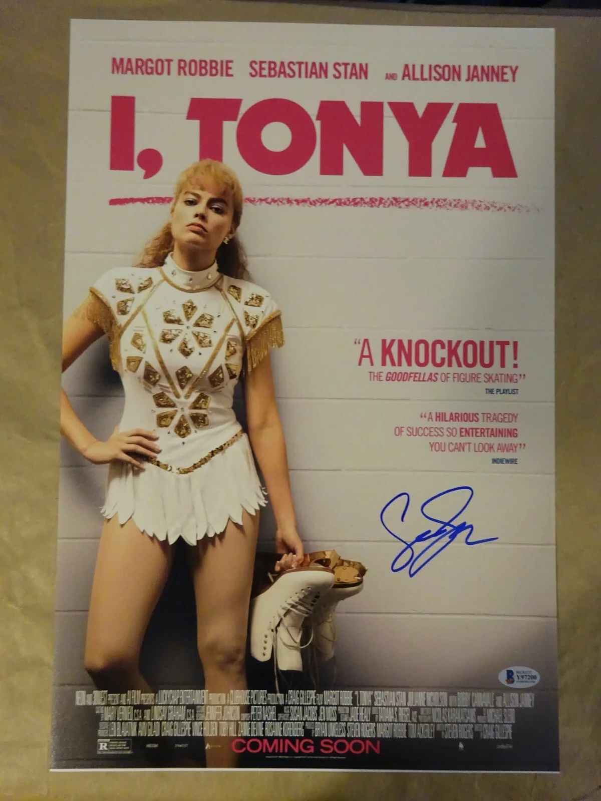 Sebastian Stan — Signed Sebastian Stan Autographed I, Tonya 12"x18" Photo Beckett BAS COA, image 2