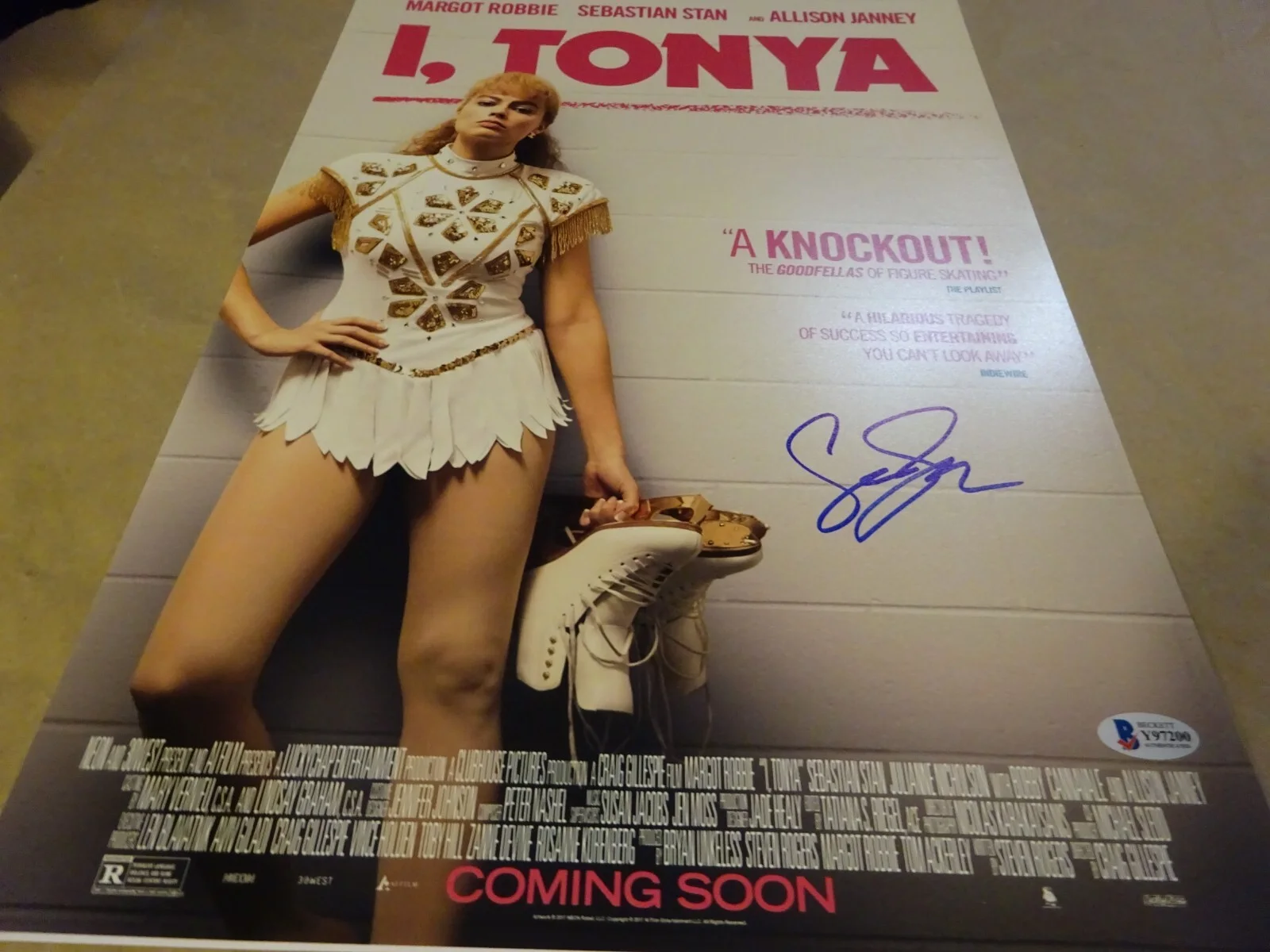 Sebastian Stan — Signed Sebastian Stan Autographed I, Tonya 12"x18" Photo Beckett BAS COA, image 3