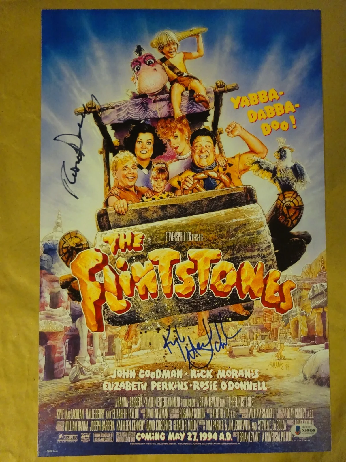 Rosie O'Donnell, Kyle MacLachlan — Signed Rosie O'Donnell & Kyle MacLachlan 11"x17" The Flintstones Photo BAS COA, изображение 2