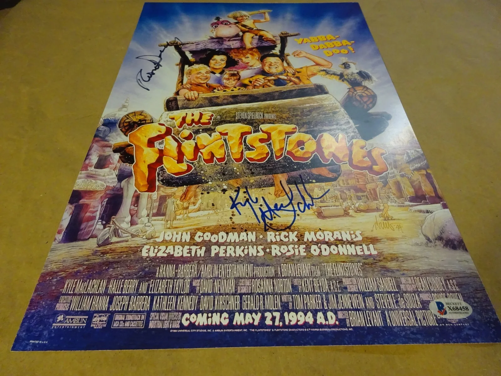 Rosie O'Donnell, Kyle MacLachlan — Signed Rosie O'Donnell & Kyle MacLachlan 11"x17" The Flintstones Photo BAS COA, изображение 3